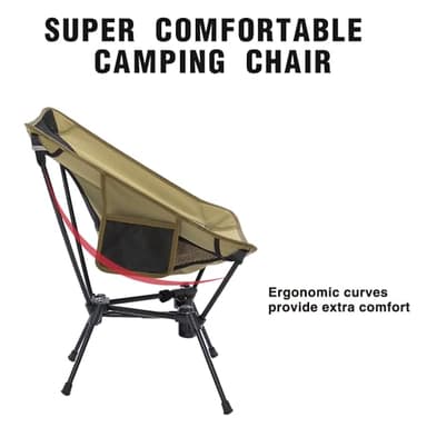 MOON LENCE Portable Camping Chair Lightweight Foldable Chair - The 4th Generation Portable Folding Chair - Compact, Ultralight Folding Chairs for Hiking Mountaineering Beach - Image 8