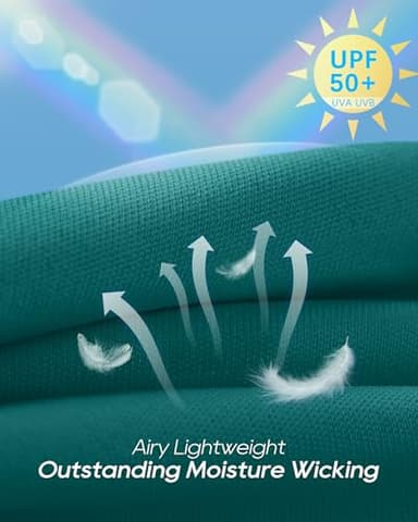 G4Free High Neck Tank Tops for Women Loose Lightweight Athletic Racerback Yoga Long Tank Gym Sleeveless Shirts (Teal,L) - Image 3