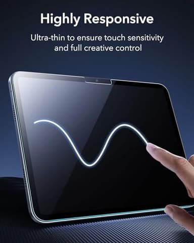ESR 2 Pack Screen Protector for iPad Air 13 Inch M3/M2 (7th/6th Generation, 2025/2024), 9H Tempered Glass Film with Easy Application Tray, Scratch Resistant, Bubble Free, HD Clarity, Touch Sensitive - Image 8
