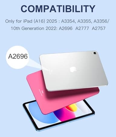 Harvopu Compatible for iPad 11th 10th Generation Case with Keyboard, Folio Cover with Pencil Holder, Multi-Touch Trackpad, 7 Color Backlit, Detachable Keyboard for iPad (A16) 11th/10th Gen (Blue) - Image 2