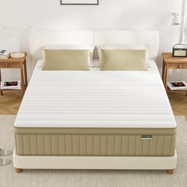 Full Mattress Firm, PurrJoys14 Inch Full Size Mattress in a Box,Hybrid Memory Foam Double Mattresses with Individual Pocket Spring for Motion Isolation & Pressure Relief - Image 4