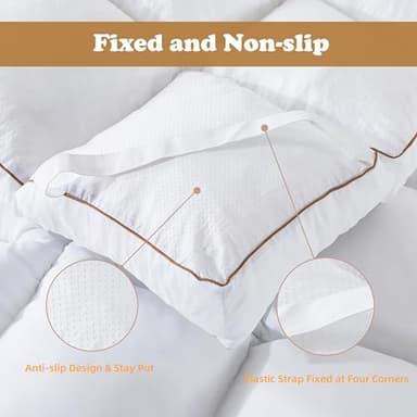 WhatsBedding 3 Inch Memory Foam Mattress Topper Full Size for Back Pain, 1700GSM Fluffy Shredded Memory Foam Filled Pillow Top, Extra Soft Bed Topper, Thicked Down Alternative-Lined, 54x75in - Image 5