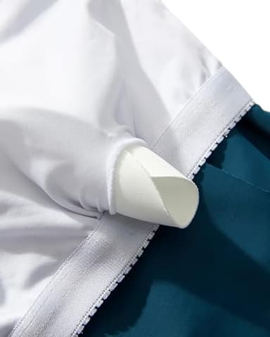 SUUKSESS Women Slimming Tummy Control Tankini Bathing Suits Ruffle High Waisted High Neck 2 Piece Swimsuits(Blue Floral,L) - Image 5