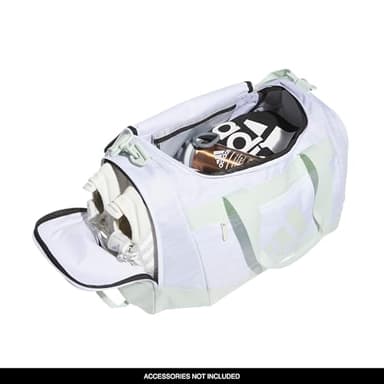 adidas Unisex Defender 4.0 Gym Duffel Bag for Men and Women, Two Tone White-Clear Onix/Linen Green, Small (38L) - Image 2