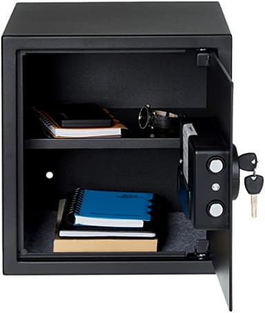 Amazon Basics Steel Home Security Electronic Safe with Programmable Keypad Lock for Documents, Jewelry, Valuables, 1.2 Cubic Feet, Black, 13"W x 13"D x 14.2"H - Image 3