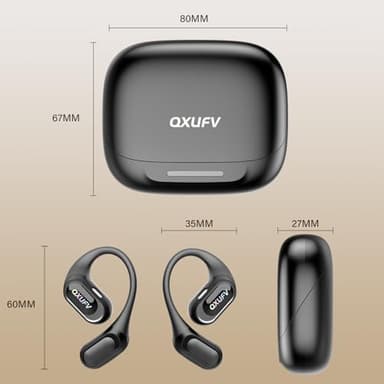 Open Ear Headphones, Bluetooth 5.4 Headphones Sports, Premium Sound with HD Mic Wireless Earbuds, 48H Playtime LED Power Display Ear Buds, IPX7 Lightweight Comfort Earphones for Running, Working - Image 8
