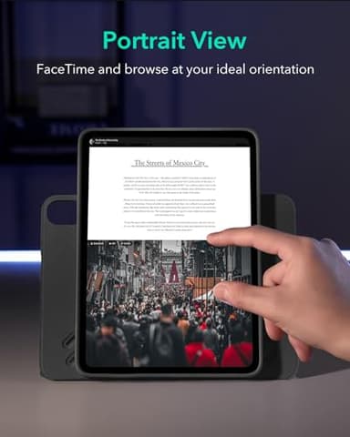 ESR for iPad Air 11 Inch Case M3/M2 (2025/2024), iPad Air 5th/4th Gen Case (2022/2020) 10.9 Inch, Removable Magnetic Cover, Adjustable Portrait/Landscape Stand, 9 Standing Angles, Black - Image 6