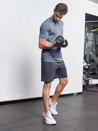 NORTHYARD Breathable 2.0™ Men's Athletic Workout Shirts Moisture Wicking Short Sleeve T-Shirt for Training Running BLUEHEATHER-M - Image 6