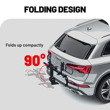 Young 200 lbs. 2 Bike Rack Hitch Mount Platform Style for Cars Trucks SUVs Minivans, fits MTB Gravel Road Bike with Up to 5-inch Fat Tire Carrier Rack - 2" Hitch Receiver - Image 6