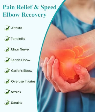 Oyakin Elbow Brace for Cubital Tunnel, Ulnar Nerve Entrapment brace, Adjustable Elbow Splint for Sleeping, Tendonitis, Tennis Elbow, Comfortable Stabilizer Support for Women and Men Fit Most - Image 3