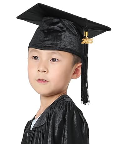 GraduatePro Kindergarten Graduation Cap and Gown Package Class of 2025 for Kids with Stole Certificate as Party Gift Black 36 - Image 4