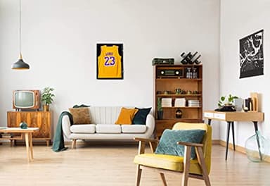 IHEIPYE Jersey Frame Display Case Shadow Box - Lockable with UV Protection Acrylic and Hanger for Baseball, Basketball, Football, Soccer, Hockey 2XL Sport Shirt and Uniform - Black - Image 2