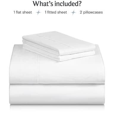 LuxClub Bed Sheets 4 PC Deep Pockets 18" Eco Friendly Wrinkle Free Fitted Sheets Machine Washable Hotel Bedding Silky Soft - Snow White Twin - Image 2