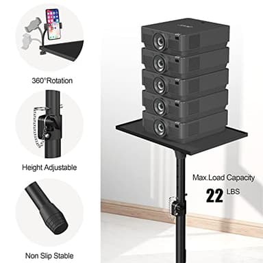 Facilife Projector Stand - Adjustable Height 22 to 63 Inches, Tripod for Laptop & Projector, Outdoor Movies - Image 7