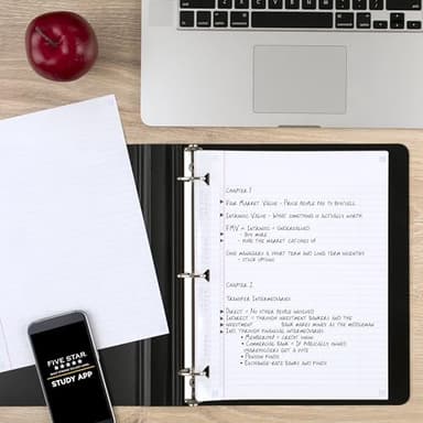 Five Star Loose Leaf Paper + Study App, College Ruled Filler Notebook Paper, Reinforced, Fights Ink Bleed, 8-1/2" x 11", 80 Sheets (170102) - Image 2