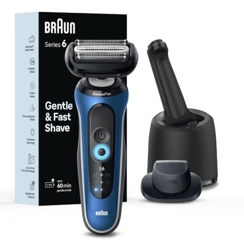Braun Electric Shaver for Men, Series 6 6172cc, Wet & Dry Shave, Shaving Kit with SmartCare Center and Precision Trimmer - Image 1