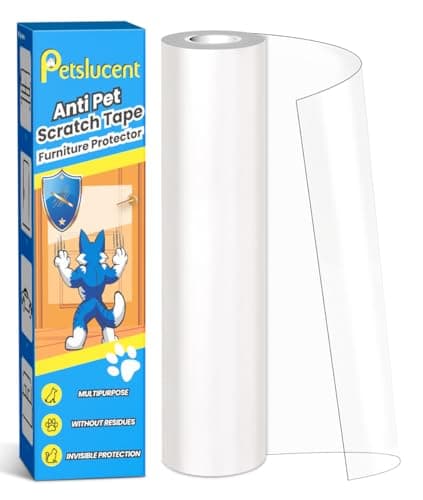 Petslucent Cat Scratch Furniture Protector: Cat Anti Scratch Tape - Door Protector from Dog Scratching - Clear Training Self Adhesive Tape for Carpet, Sofa, Couch, Door (118in x 7.9in) - Image 1