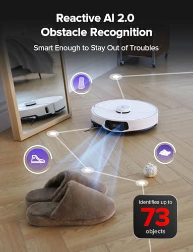 roborock S8 MaxV Ultra Robot Vacuum & Sonic Mop, 10000 Pa Suction, Corner to Edge Deep Cleaning, Hot Air Self-Drying, Auto Empty & Refill, Detergent Dispenser, Obstacle Avoidance,White - Image 6