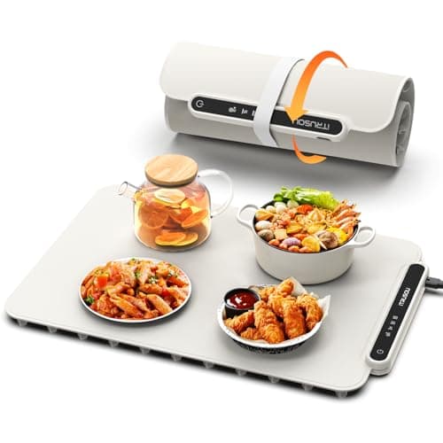 Food Warming Mat, iTRUSOU Electric Warming Tray Full Surface Heating to Keep Food Warm or Thawing, Versatile Food Warmer with 3 Temperature Setting for Parties Buffets Gatherings Holidays Daily Use - Image 1