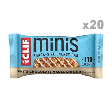 CLIF BAR Minis - White Chocolate Macadamia Nut Flavor - Made with Organic Oats - 4g Protein - Non-GMO - Plant Based - Snack-Size Energy Bars - 0.99 oz. (20 Pack) - Image 2