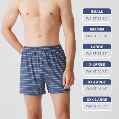 BAMBOO COOL Mens Boxers Short Classic Fit Soft Casual Underwear Loose Comfortable Breathable Boxer Shorts for Men (5 Pack), Medium - Image 6