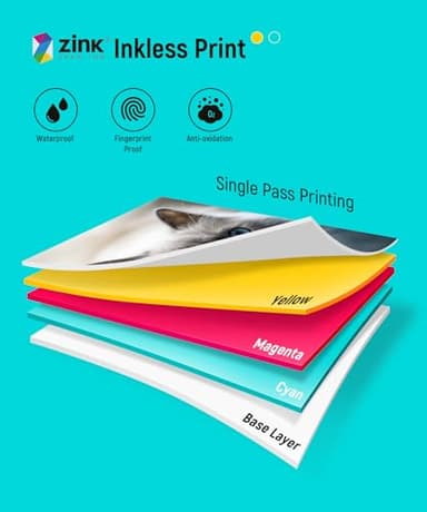 Liene Zink Photo Paper 2x3" 50 Sheets, Premium Photo Printer Paper w/Adhesive Back, Waterproof, Smudge Proof, Tear Proof, Instant Photo Paper - Image 2