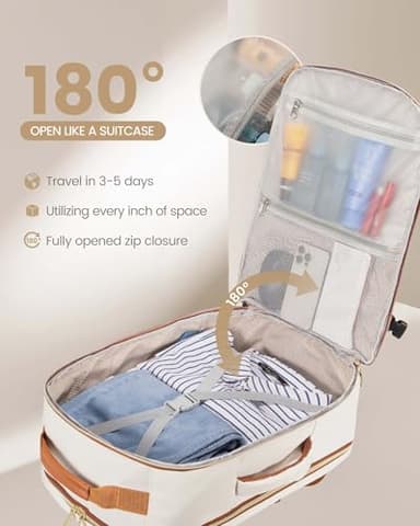 LOVEVOOK 40L Travel Backpack for Women Men,Waterproof Airline Approved Carry On Luggage Travel Essentials,TSA Carry On Backpack Personal Item Travel Bag Suitcase with 3 Packing Cubes,Weekender,Daypack - Image 2