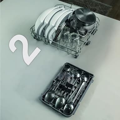 Dishwasher Tabletop dishwasher Portable Small fully automatic dishwasher with four wash modes plus drying and sterilizing modes Can be connected to the tap and filled manually - Image 2