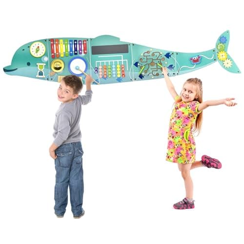 Baotree Activity Wall Busy Board Panels, Montessori Sensory Toys, Wall Activity Center, Educational Toy, Interactive Wooden Learning Toy for Toddler Playroom & Children's Daycare - Image 1