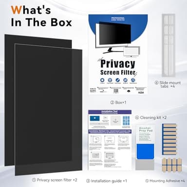 [2 Pack] 27 Inch Computer Privacy Screen for 16:9 Aspect Ratio Widescreen Monitor, Eye Protection Anti Glare Blue Light Computer Monitor Privacy Filter, Removable Anti-Scratch 27in Protector Film - Image 9