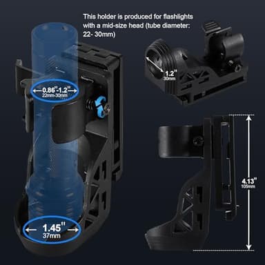 SAOPRKLER Tactical Flashlights High Lumens-1200 LM Police Flashlight with Holster for Duty Belt,Single Mode LED Flashlight for Camping/Law Enforcement-Sentinel-X1 - Image 6