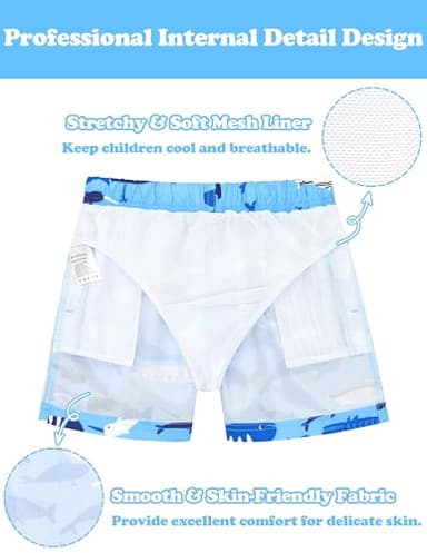 Kids Bathing Suits Boys Swimming Trunks Boys Bathing Suits Size 6 Kids Swim Trunks 5T Swimsuit Boy Toddler Boy Swimwear - Image 3