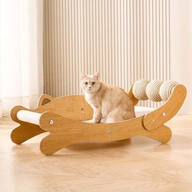 Cat Scratch Pad with Replacement Scratching Felt, Large Cat Scratcher Bed Hammock Lounge for Scratching Pad, Protects Furniture,Kittens Gifts - Image 1