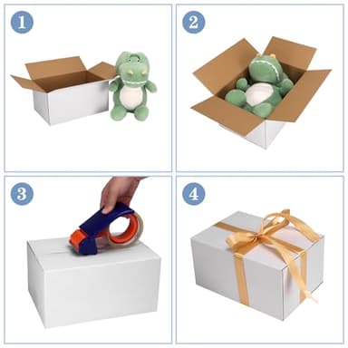 Hoikwo 10x7x5 Inches Small White Shipping Boxes Set of 40, Sturdy Cardboard Boxes for Small Business for Packaging Mailing - Image 5