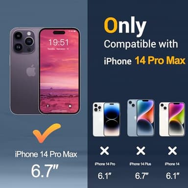 Temdan for iPhone 14 Pro Max Case[Compatible with MagSafe] [Military-Grade Drop Protection] [Anti-Fingerprint] [Anti-Scratch] Slim Silky-Soft Touch Translucent Matte Case 6.7 inch, Hot Pink - Image 2