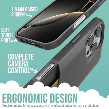 Smartish® iPhone 16 Pro Max Wallet Case - Wallet Slayer Vol. 1 [Slim + Protective] Credit Card Holder - Drop Tested Hidden Flip Card Slot Cover Compatible w/Apple iPhone 16 Pro Max - Black Tie Affair - Image 3