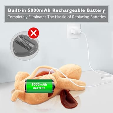 Goopow Heartbeat Puppy Toys for Dogs, [2025 Newly Upgraded] More Lifelike Mom with Upgraded Simulating Breathing/Body Temperature Dog Toys, Dog Anxiety Relief and Calming Aid,USB Rechargeable - Image 5