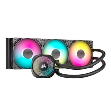 CORSAIR Nautilus 360 RS ARGB Liquid CPU Cooler – 360mm AIO – Low-Noise – Direct Motherboard Connection – Daisy-Chain – Intel LGA 1851/1700, AMD AM5/AM4 – 3X RS120 ARGB Fans Included – Black - Image 1