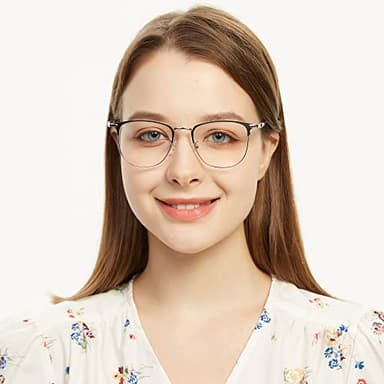 GUDVUE Blue Light Glasses, Computer/Gaming/TV/Phones Glasses for Women/men, Anti Glare/UV400/Eye Strain, Sliver - Image 8