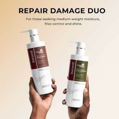 Karseell Collagen Hair Treatment Repair Conditioning, Shampoo and Conditioner Set for Dry Damaged Hair All Hair Types 16.9floz + 16.9floz - Image 3