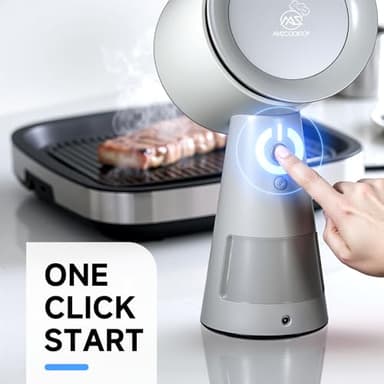 AMZCOOKTOP 2.0 Portable Range Hood Kitchen Powerful 3-Speed Suction Desktop Compact Range Hood with 2 Replace Filter Upgrade Low Noise Kitchen Exhaust Fan with Large Oil Collection Cup - Image 4