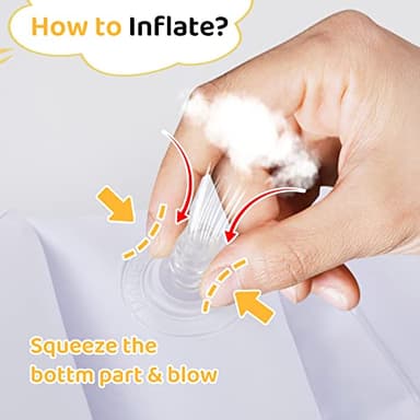 HALAA VAUVA High Chair Cushion with Cover Pad for IKEA Antilop Babies Toddlers Inflatable & Reversible Supporting Built-in Inflatable Cushion Wooden High Chair Accessories Insert Included - Image 5