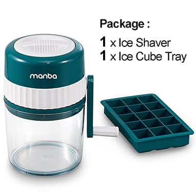 MANBA Ice Shaver and Snow Cone Machine, Premium Portable Ice Crusher with Free Ice Cube Trays - BPA Free - Image 7