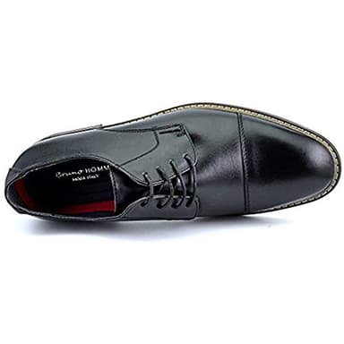 Bruno Marc Moda Italy Prince Men's Classic Modern Oxford Lace Dress Shoes,Size 12W,Black - Image 4