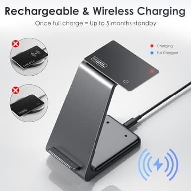 Wallet Tracker Card Air-Tag (iOS Only) - Work with Apple Find My, Bluetooth Tracker Smart Tracking Card Wallet Finder, 0.07in Slim, IP68 Waterproof, Item Locator for Luggage Tags, Passports, Purse - Image 6