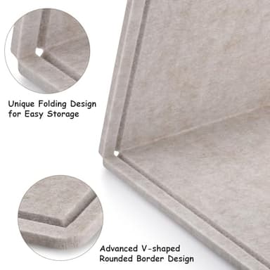 Large Bulletin Board, Foldable 72x48 Inches Cork Board Alternative, Large Felt Board Decorative Pin Board for Wall, Foldable Photo Board Self-Adhesive Vision Board with 36 Pushpins Light Khaki - Image 5