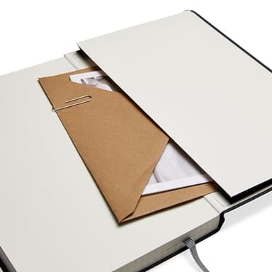 Amazon Basics Classic Lined Notebook, 240 Pages Hardcover, 5 x 8.25-Inch, Black - Image 4