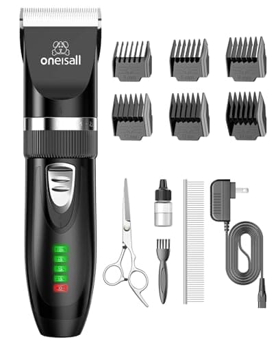 oneisall Quiet Cat Clippers for Matted & Long Hair, 2-Speed Cordless Pet Shaver Grooming Kit for Cats, Small Dogs & Animals (Black) - Image 1