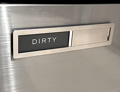 Clean dirty magnet for dishwasher, Kubik Letters Premium Stainless Steel Grade 304, Kitchen Organizers and Storage Decor Accessories, Extra Adhesive Tapes Included. - Image 3