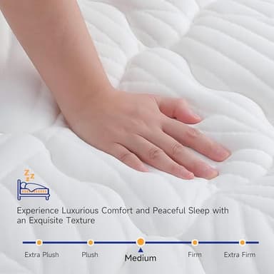 Vesgantti Twin Mattress 12 Inch in a Box, Fiberglass Free Hybrid Single Mattress with Individual Pocket Springs & Memory Foam – Medium Firm Feel Support for Back Pain Relief & Cool Sleep, 120-Night - Image 3